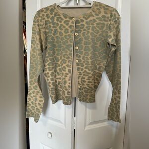 Leopard knit cardigan